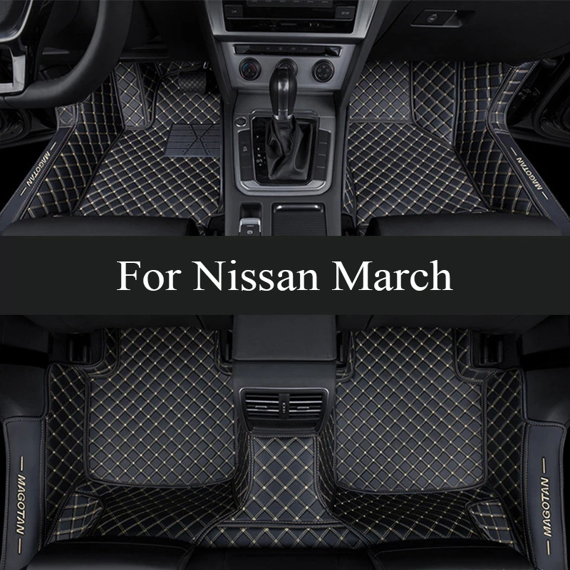 

Car Floor Mats For Nissan March 2019 2018 2017 2016 2015 2014 2013 2012 2011 2010 Auto trunk mat Waterproof Decor Carpets