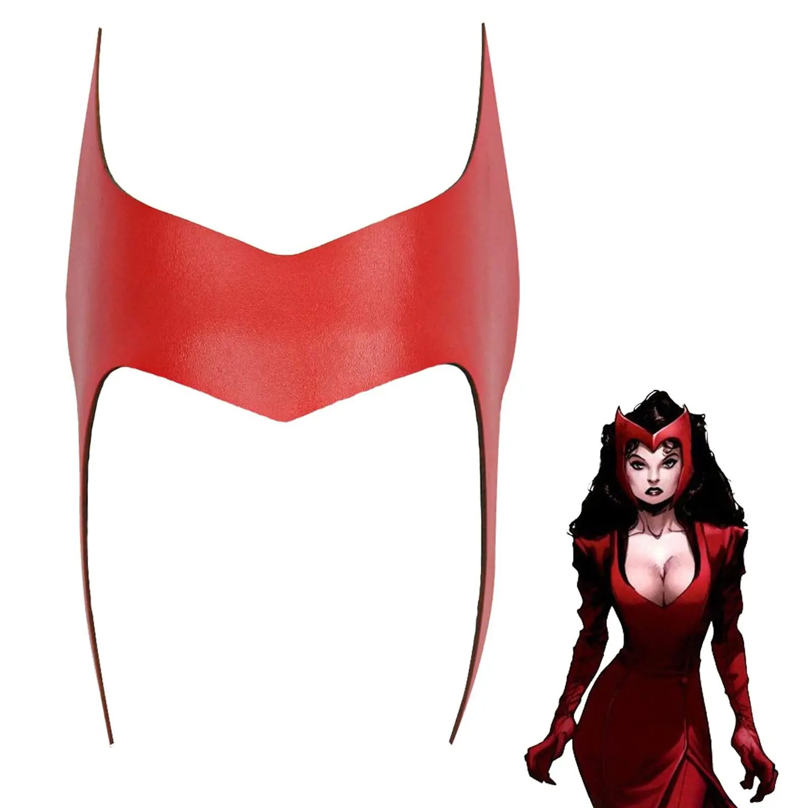 القرمزي الساحرة تاج خوذة واندا ماكسيموف زي تاج خوذة الكبار الاطفال واندا تأثيري قناع هالوين الدعائم الطرف