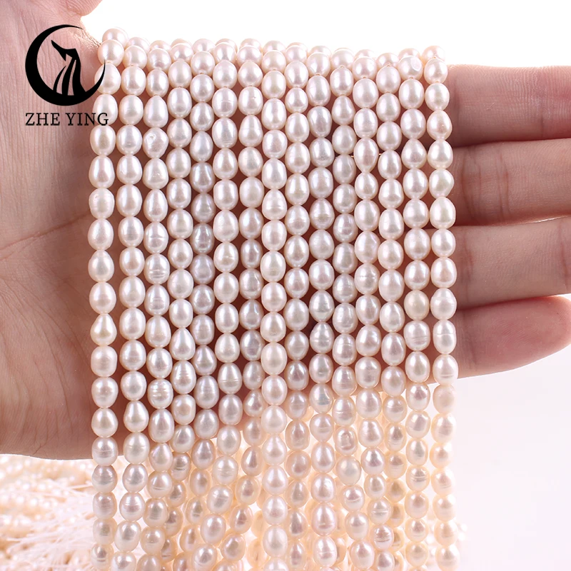 Natural Rice Freshwater Pearl Beads AAA Quality Loose Mother Pearl Beads for Jewelry Making Bracelet Necklace DIY Accessories