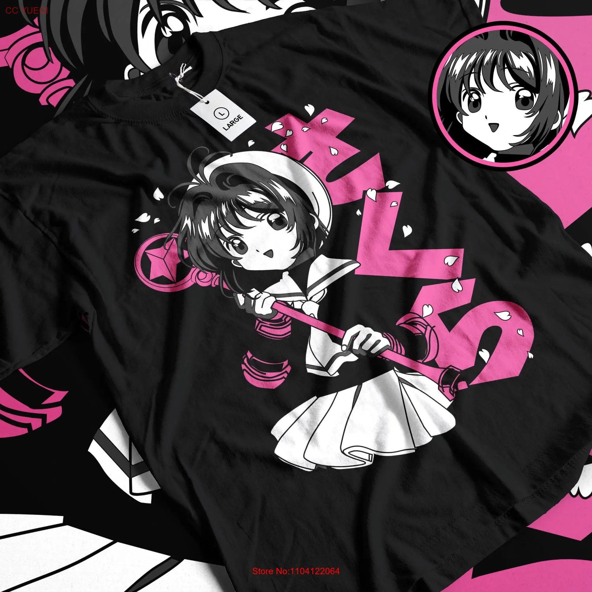 Magical Girl Adventure T shirt Japanese Manga Style 1990s Era Apparel Otaku Japan Inspired Fantasy Quest Mystic Cards