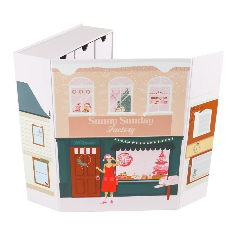 custom. Empty Advent Calendar Box Blind Making Countdown Gift Printing Christmas Surprise Hand Tear