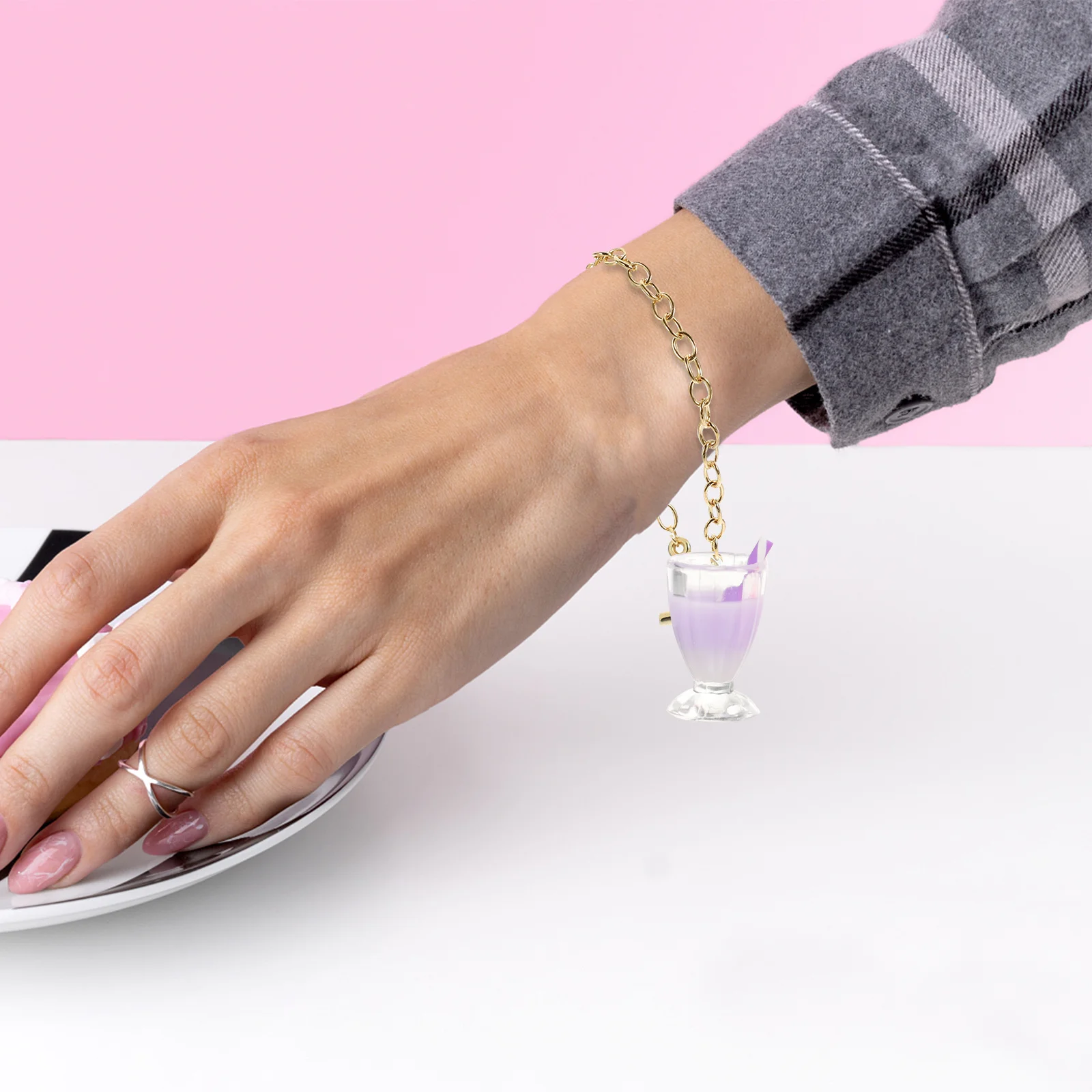 10Pcs Mini Resin Drinking Cup Charms for Jewelry Making DIY Crafts Drinking Cup Charms DIY Resin Charm Necklace Charm