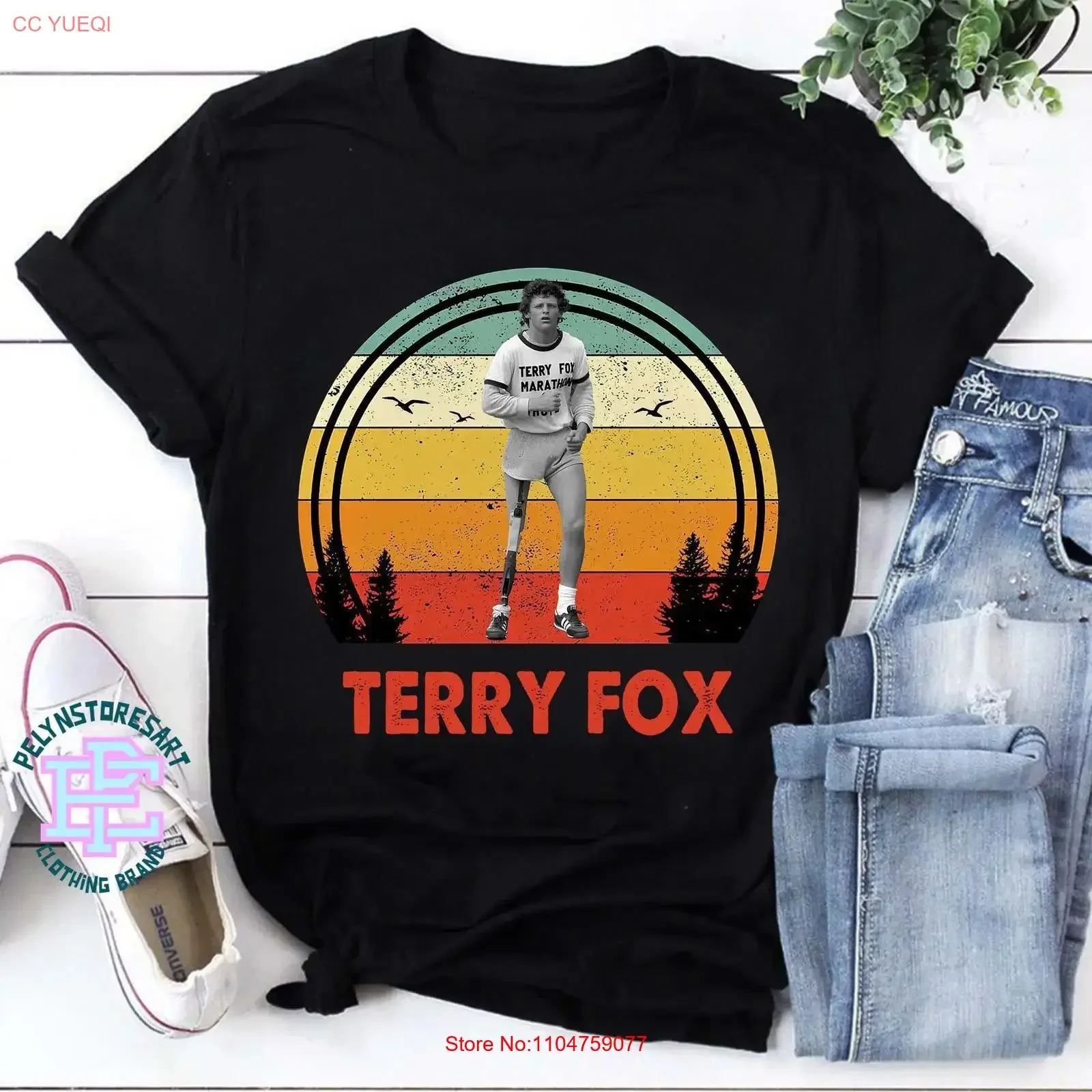Terry Fox Vintage T Shirt Marathon Of Canada Motivation Cancer Awareness 90s Run vintage Washed Stylish Stretched Unisex homme