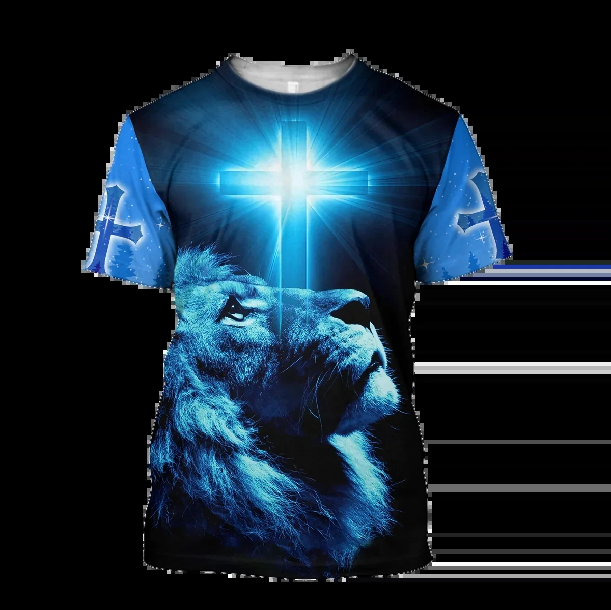 Summer Men\'s T-Shirt God Religion Christ Jesus Cross 3D Print Hip Hop Loose Short Sleeve Streetwear Oversized Vintage T Shirt