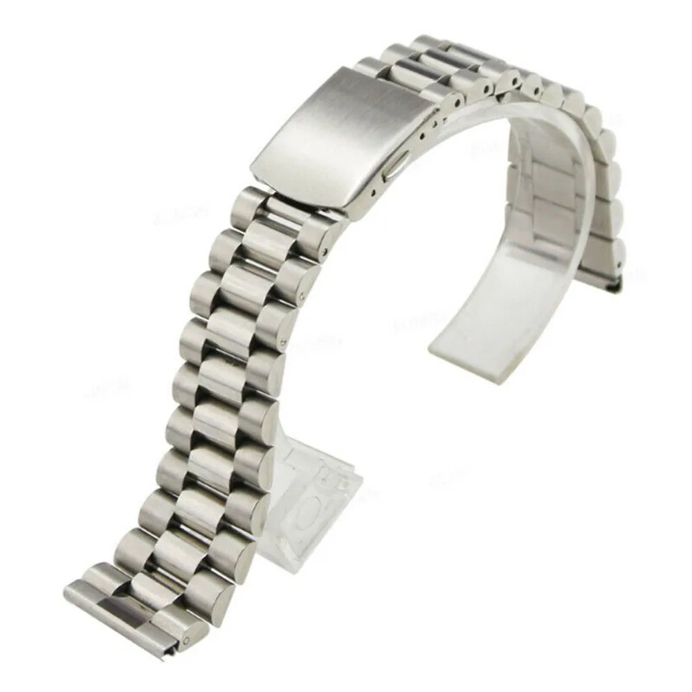

16mm 18mm 20mm High Quality Folding Buckle Stainless Steel Watch Strap Men Women Metal Watch Band Universal Wristband Bracelet