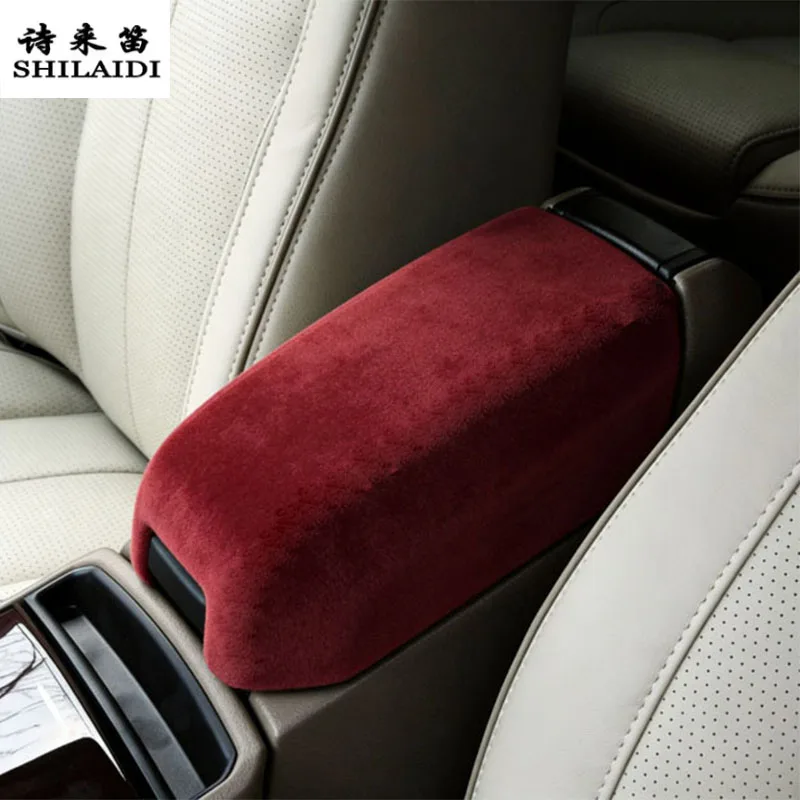 

Suede leather Car Wrapping Plastic For volvo XC90 2004-2013 Center Console Stowing Tidying Armrest Box cover Sticker Accessories