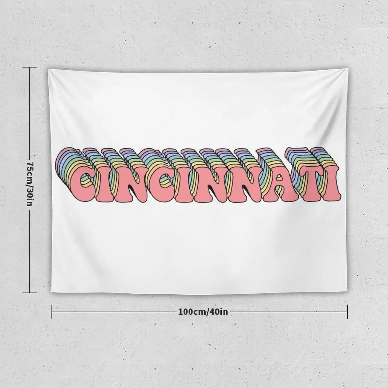 New CINCINNATI Tapestry Korean Room Decor Decoration For Bedroom Room Decorating Aesthetic