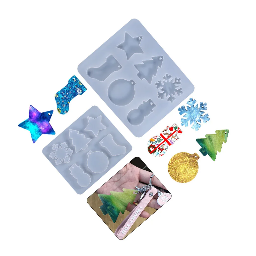 

Рождественская форма из смолы «сделай сам», кристаллическая эпоксидная форма для ключей в виде снеговика, список форм