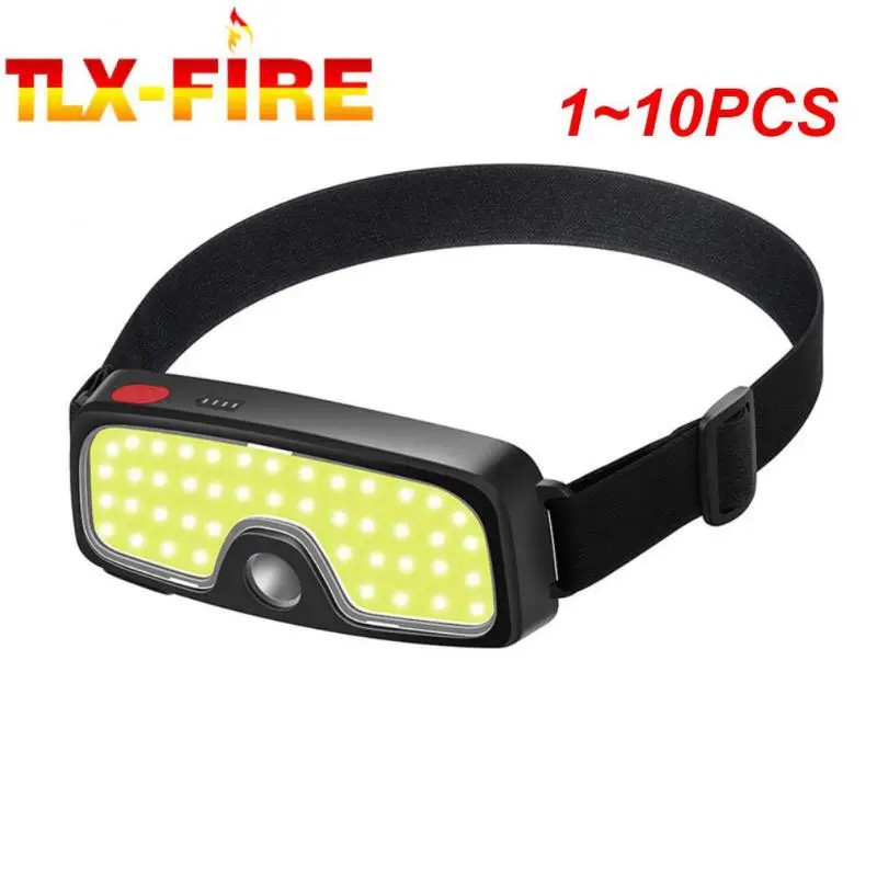 

1~10PCS New COB LED Headlamp Portable Mini Headlight Built-in Battery Flash Light USB Rechargeable Lantern Camping Lamp