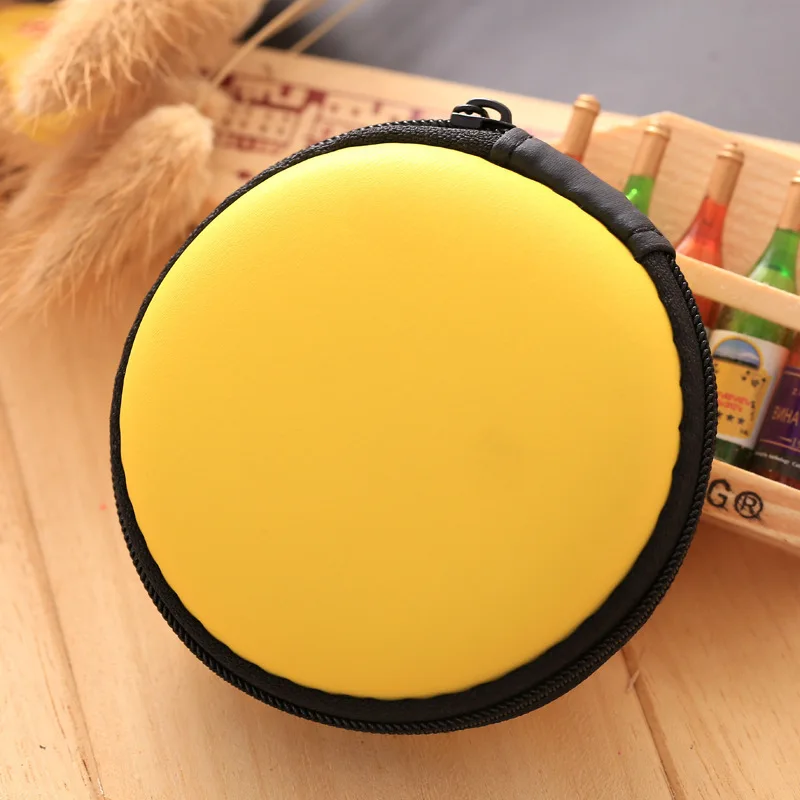 Monedero Circular pequeño para auriculares, bolsa de almacenamiento de Cable de datos, Mini monedero, monedero bonito para niños, Mini bolsa de almacenamiento, bolso bonito