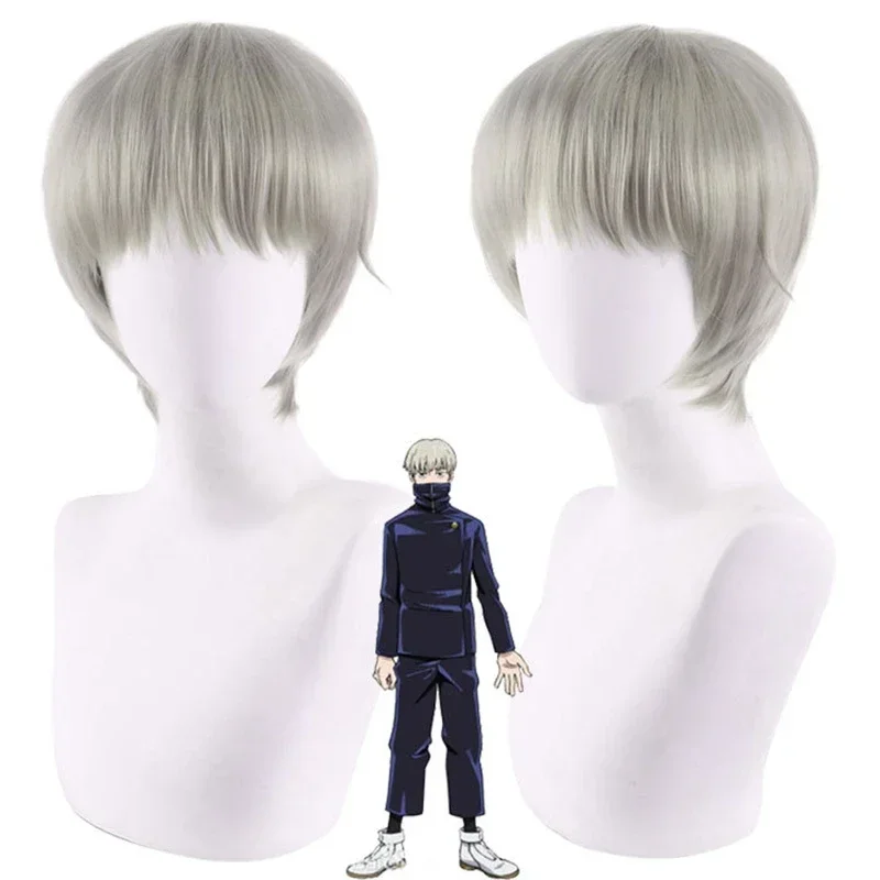 

Fushiguro Megumi Gojo Satoru Cosplay Hair Synthetic Cosplay Wig Anime Jujutsu Kaisen Inumaki Toge Wig Beige Gray Wig