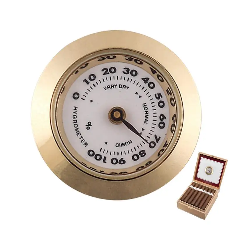 Analog Hygrometer High-Precision Mini Cigars Humidor Hygrometer Temperature Humidity Gauge Analog Hygrometer