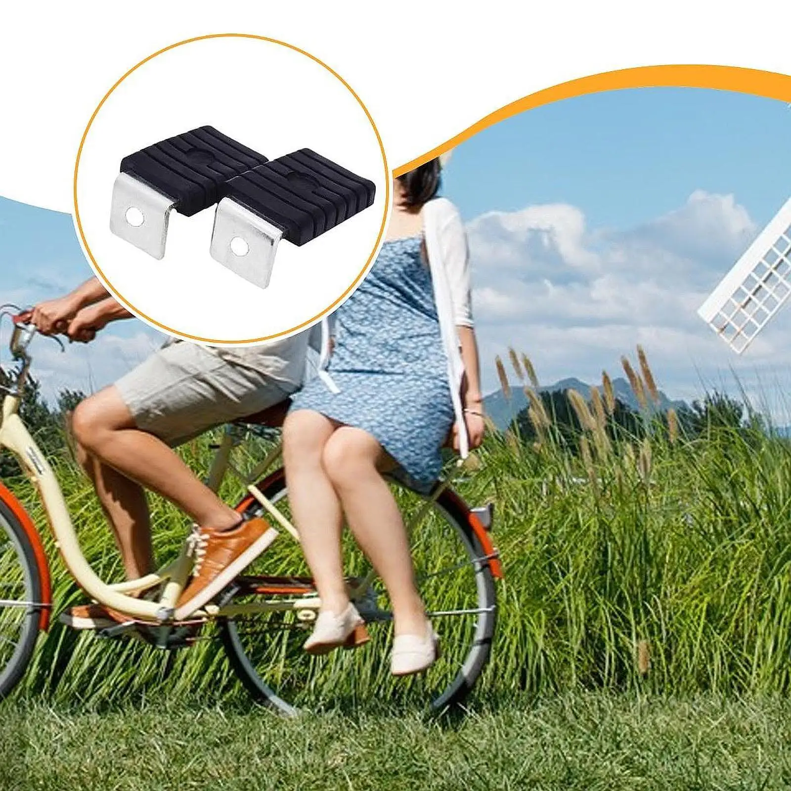 

2x велосипедные задние педали, подножки для ног, быстросъемные противоскользящие подножки заднего сиденья