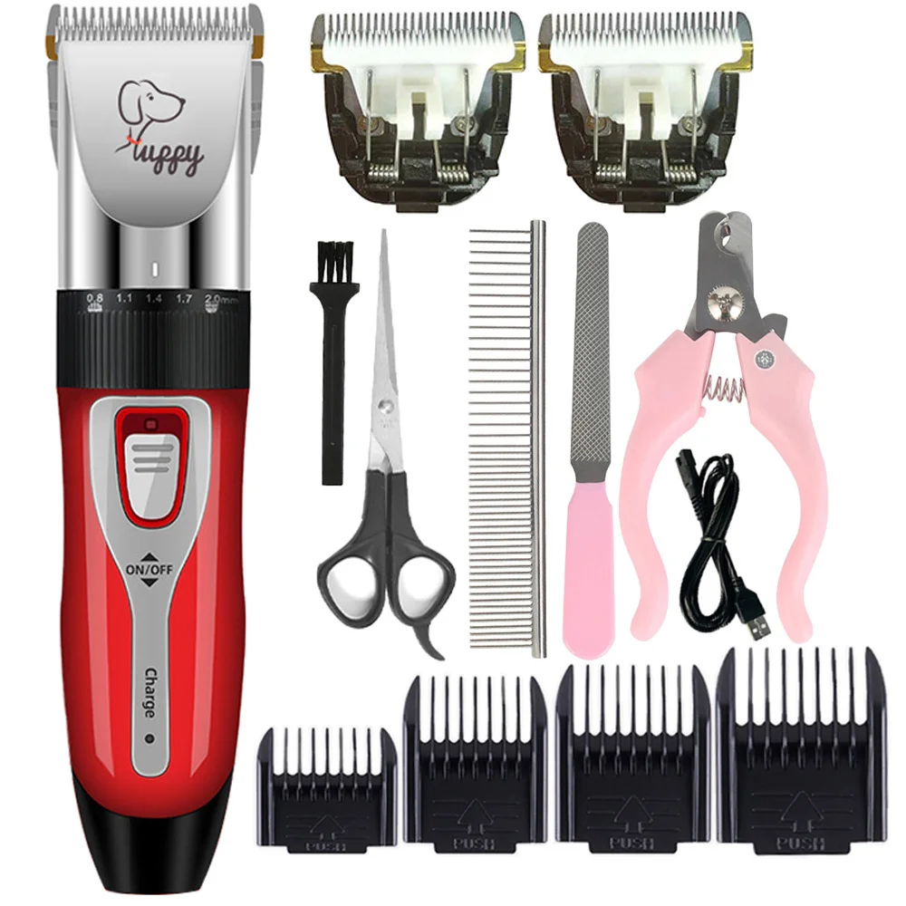 

Dog Hair Clipper Pet Hair Trimmer Cat Puppy Salon Electric Shaver Set Ceramic Blade Charging Profession Supplies Promotions