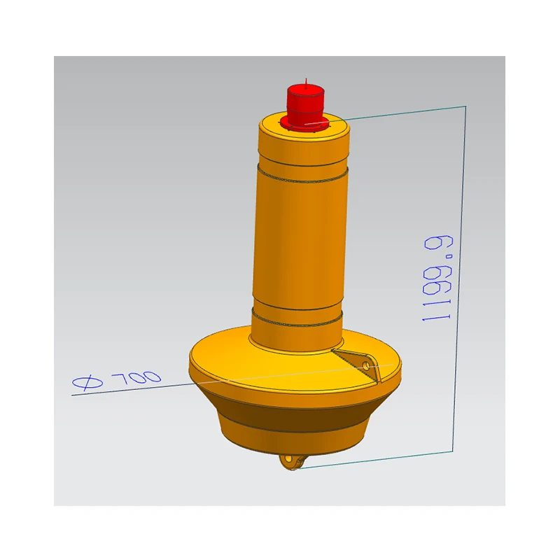مصنع مخصص 700mm البلاستيك الملاحة العوامة البحرية PE انظر تحذير Ais العوامة علامات مع الضوء #3