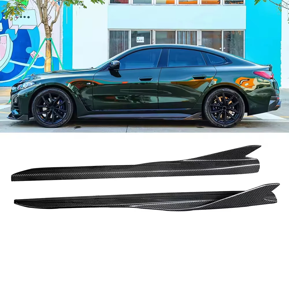 

G26 Dry Carbon Fiber Fibre Side Extensions Skirts for BMW 4 Series G26 4 Doors 2021-2023 Ture Factory Fitment