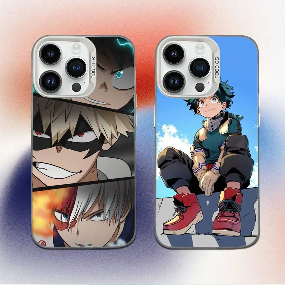

Anime My Hero Academia Phone Case For iPhone 16,15,14,13,12,11,Mini,Pro,E,MAX White Candy Matte Shockproof Cover
