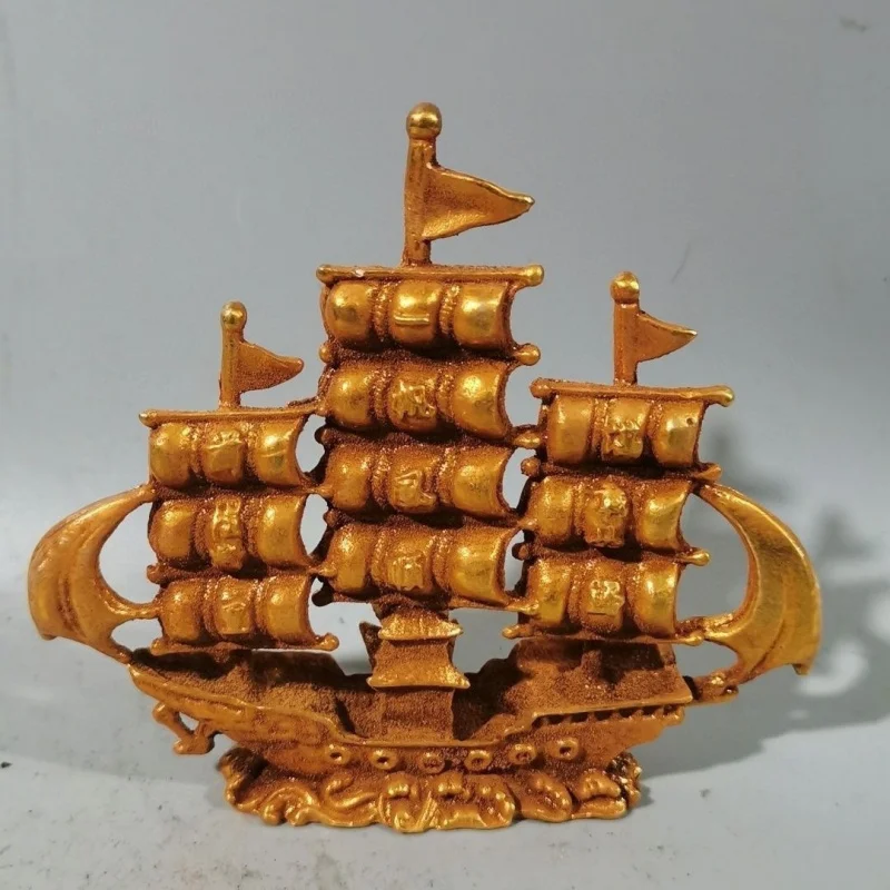 

Sailing Boat Gilding Decoration Metal Craft Gift Decoration Small Gold Boat Office Decorations Decoration