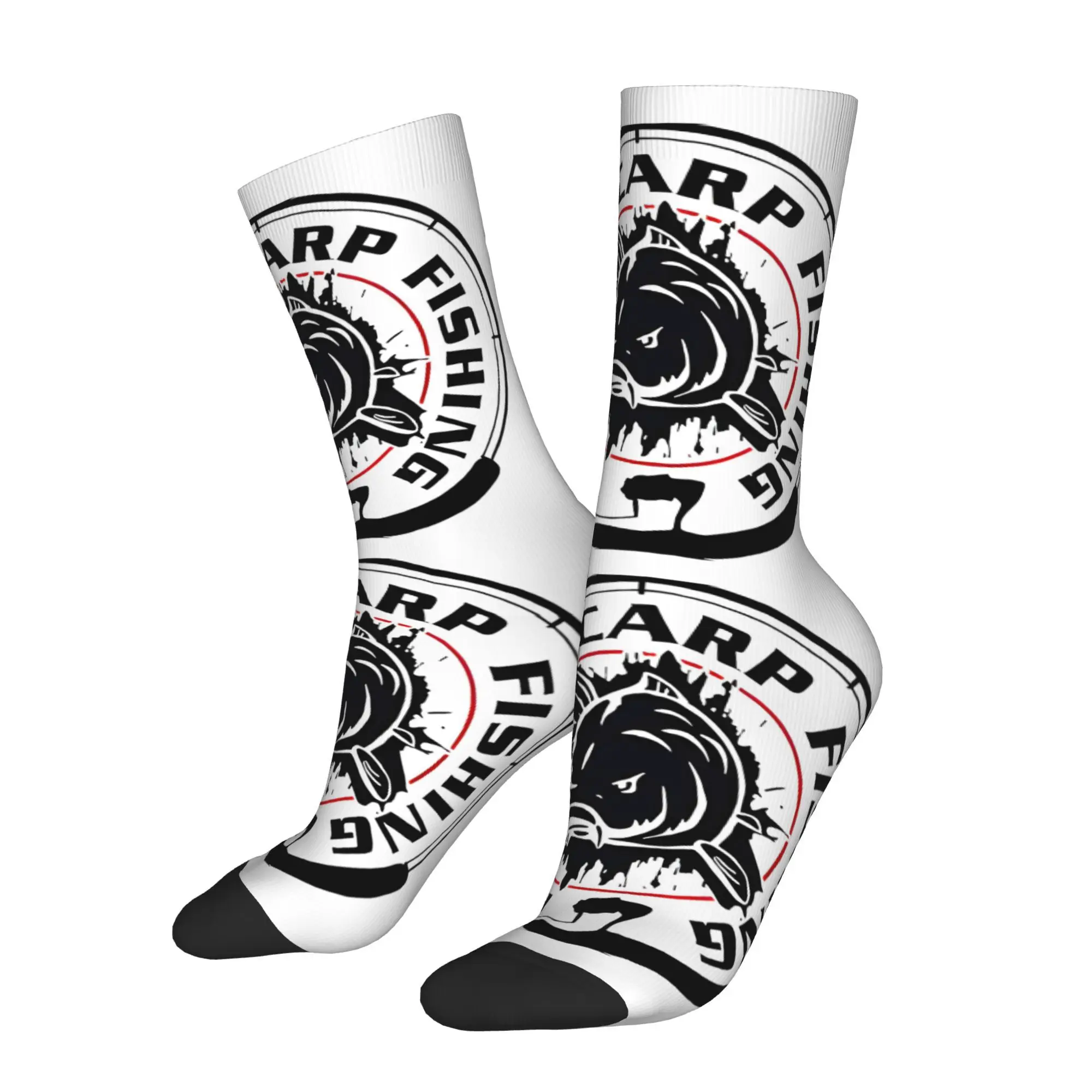 

Funny Happy Men's Socks Fishing Fish Pattern Retro Harajuku Hip Hop Casual Crew Sock Gift Pattern Printed
