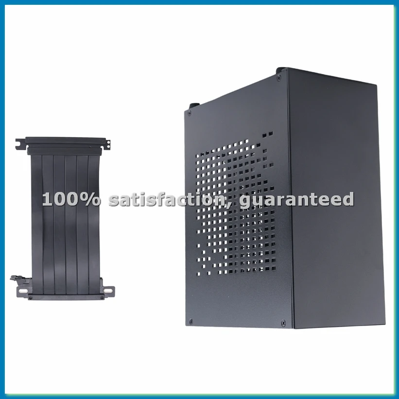 

A07 Mini ITX Computer Case Chassis HTPC Host Case USB3.0 ITX Enclosure with Graphics Card Extension Cable(A)-VVNB