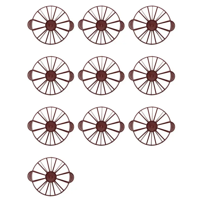 ABGE-10X Cake Divider Slice Pie Cake 10 / 12 Piece Equal Portion Marker Divider Dark Red