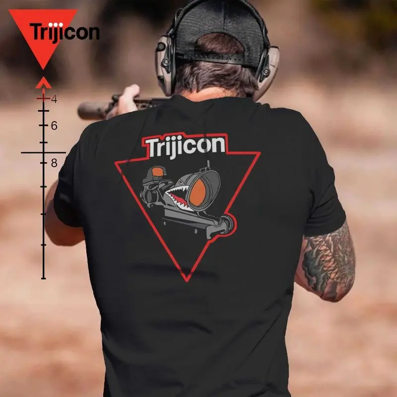 Optical Sight Tactical Military Fan Training Outdoor Competitive Fitness Men's American Summer Outdoor Short Sleeve T-Shirt Y2k