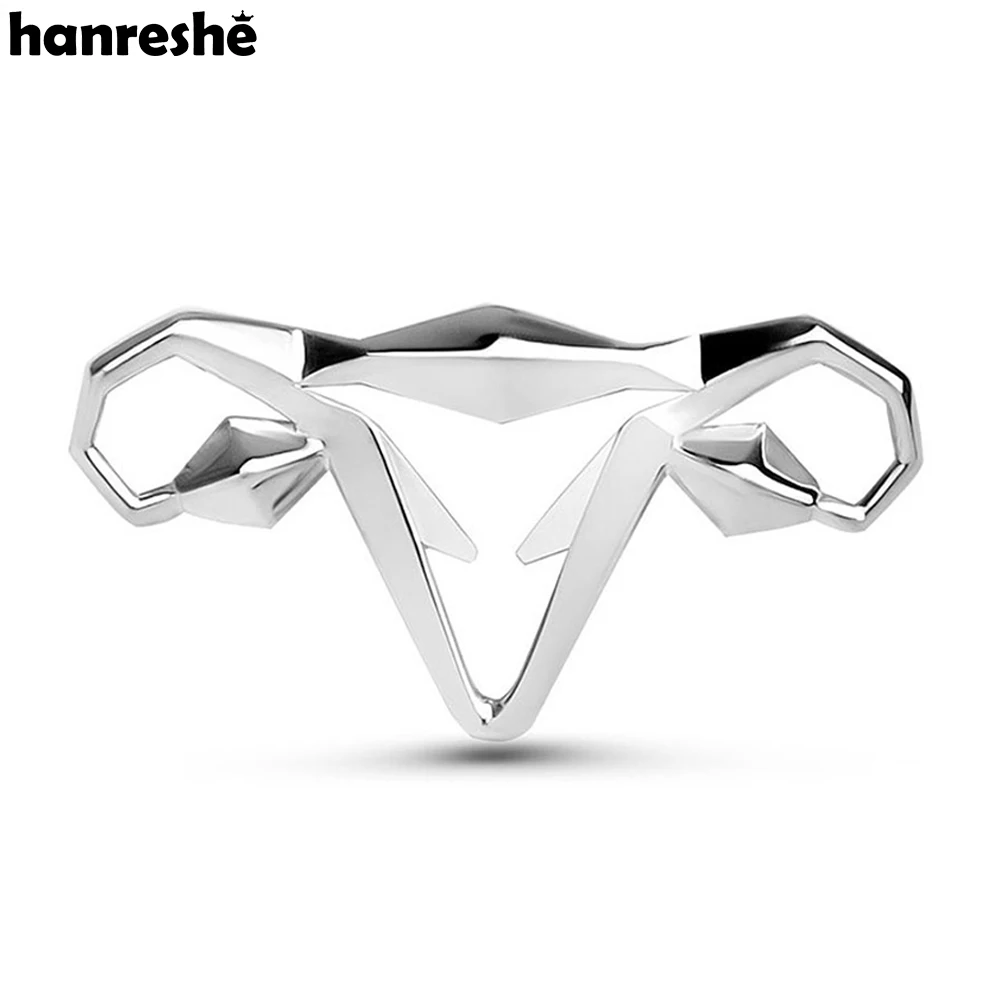 Hanreshe Womb Gynecology Brooch Pins Medical Gynecologist Female Vagina Anatomy Metal Lapel Pins Jewelry for Women Doctor Nurse