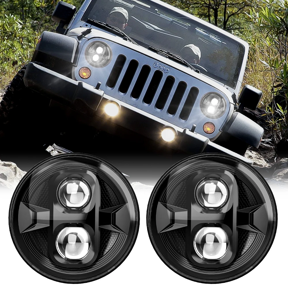 

Car Lights Accessories 2023 New Design Drl Led Headlights For Jeep Wrangler Jk Led Headlamps