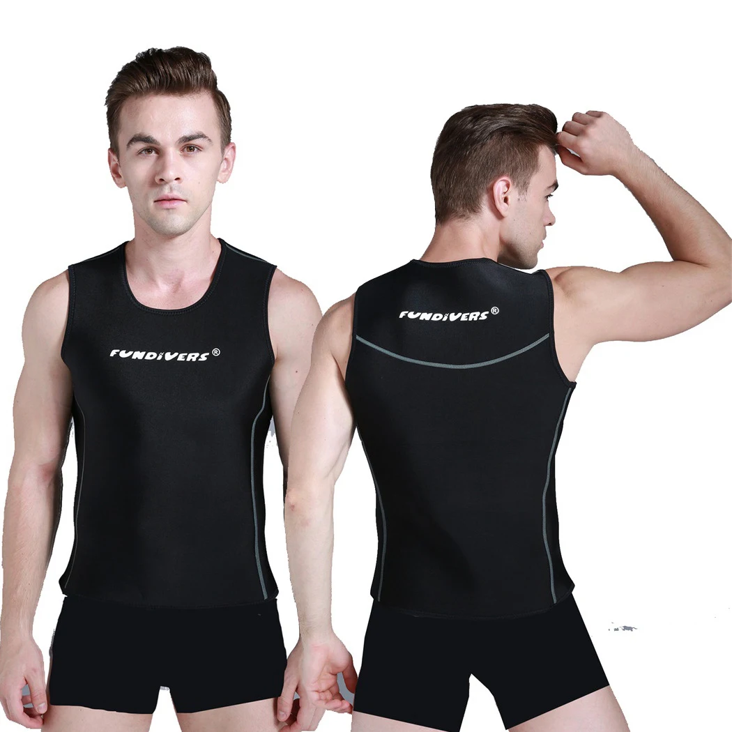 3mm Men Neoprene Sleeveless Wetsui Swim Vest Jacket UV Protection Diving Suit Swim Surfing WetSuit Vest Top