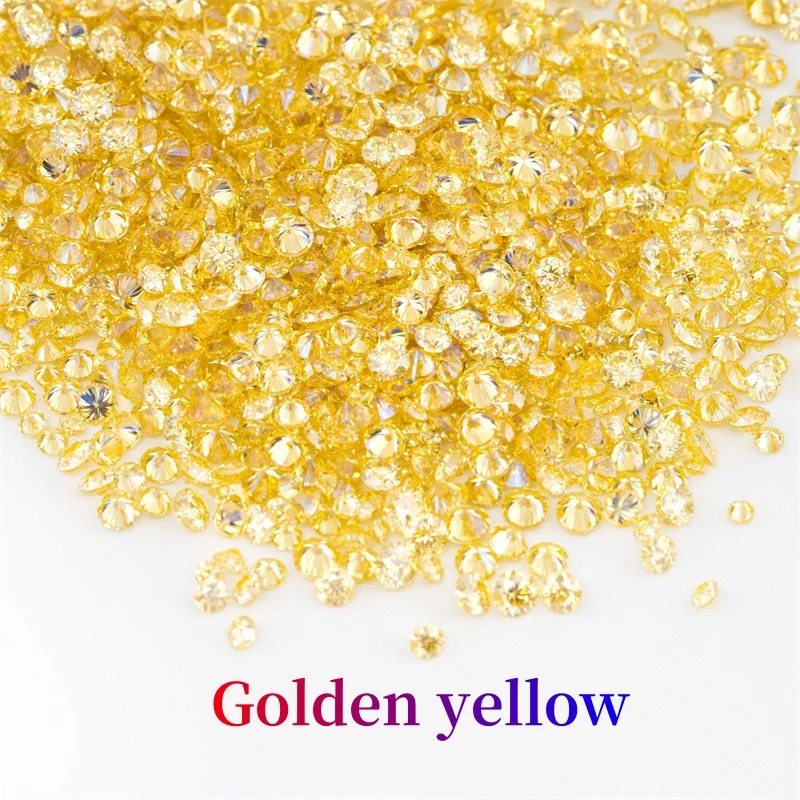 

Moissanite Gemstone 1.0ct 1.0~3.0mm Golden Yellow Small Size Loose Lab Diamonds Beads for Jewelry Earrings Necklace ring Watch