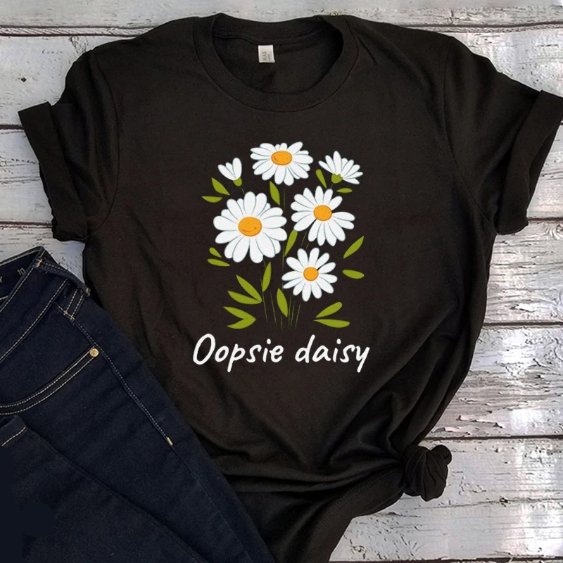 Opsite Daisy T Shirt Women Daisy In Love 2022 Chrysanthemum Flower Shirt Women Graphic Tee Opsite Daisy Shirt