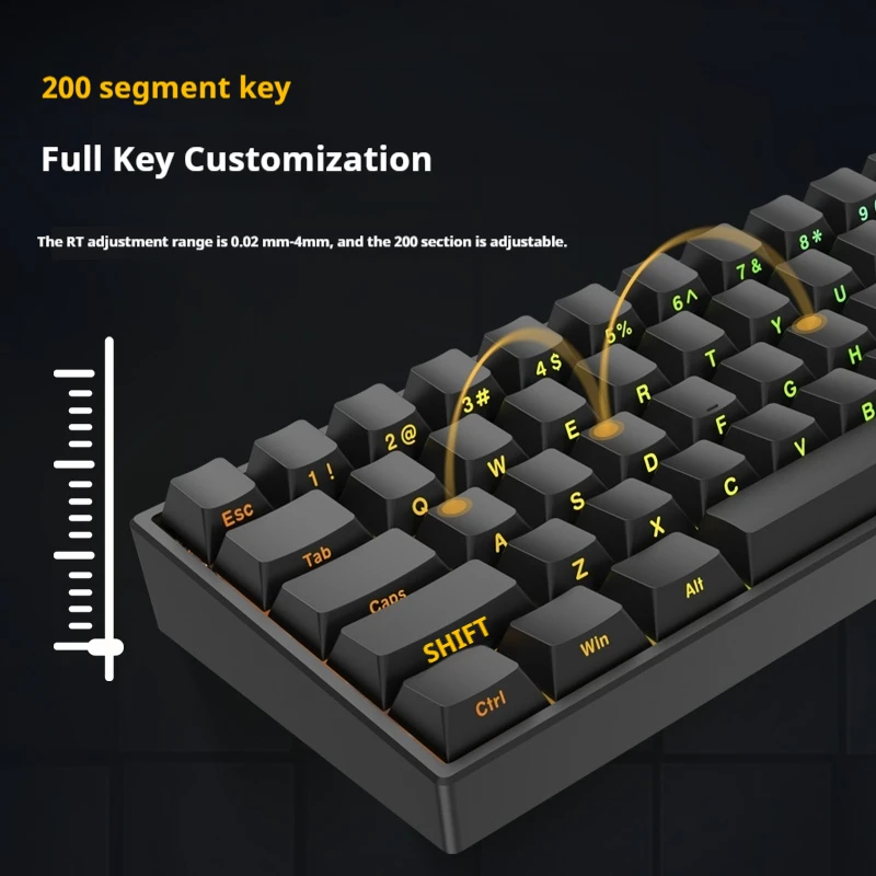 Irok ND63 PRO Mechanical Keyboard Wired Customize Magnetic Switch Hot Plug Rgb E-Sports Gaming Keyboard For Pc Gamer Accessory