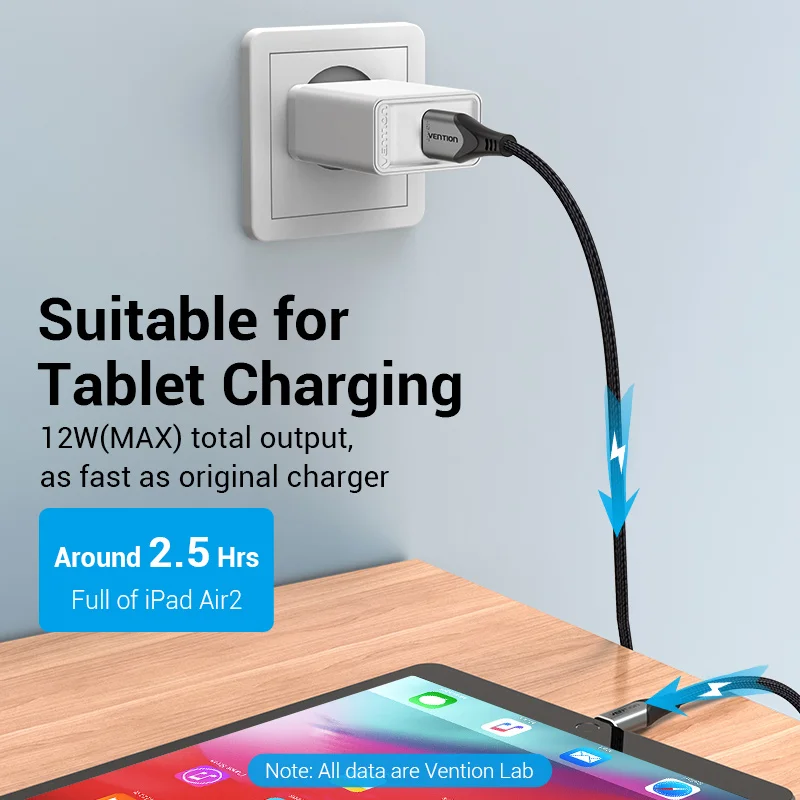 Vention USB Charger 5V 2.4A Fast USB Wall Charger EU Adapter for iPhone X 8 7 iPad Samsung S9 S8 Xiaomi Mi8 Mobile Phone Charger