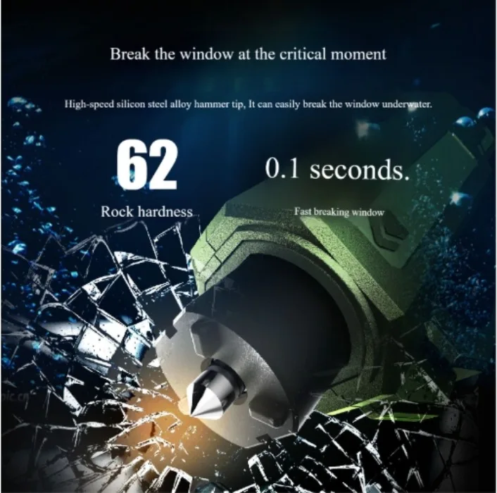 2025 New Mini Car Emergency Safety Hammer One Second Window Breaker Car Escape Hammer Safety Belt Cutting Knife view 2