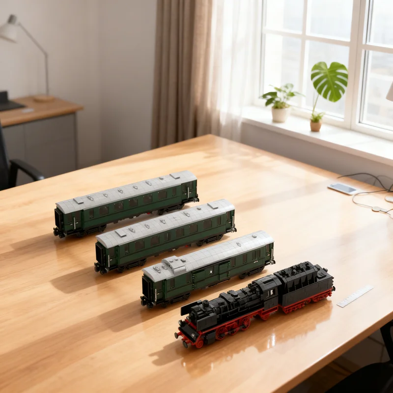 

5340pcs MOC BR23 Passengertrain Pack 8w Train Model Building Blocks Creative Display Gift Collectible Decor Kids Premium Adult