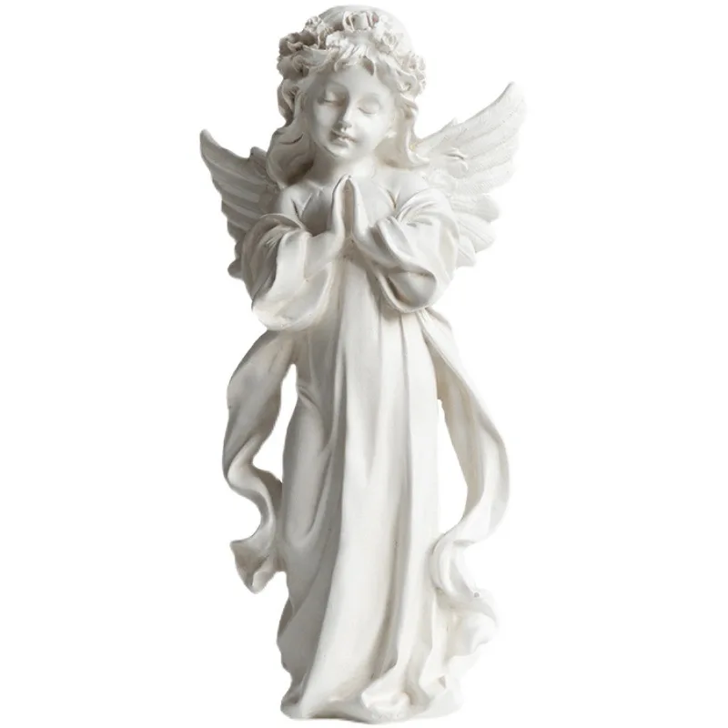 

American European angel girl sculpture resin crafts ornaments retro desktop decoration in the living room