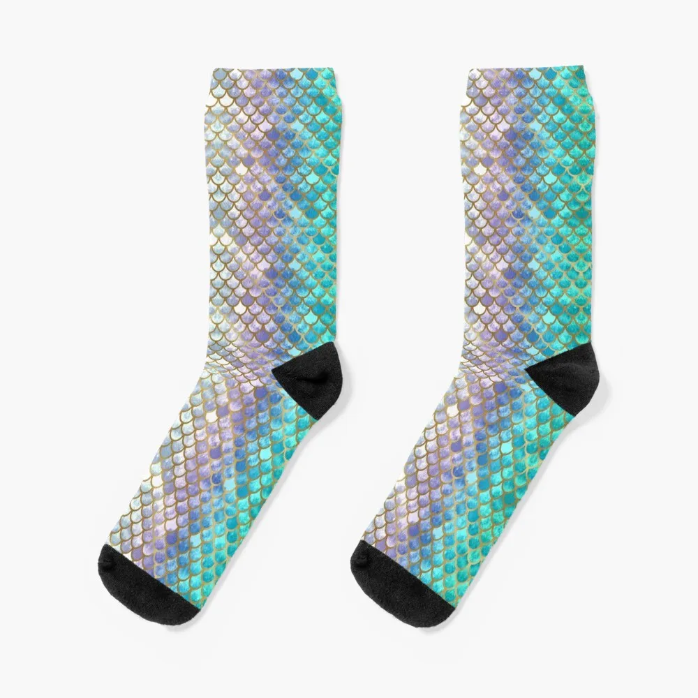 

Pretty Mermaid Scales 38 Socks compression socks Mens socks