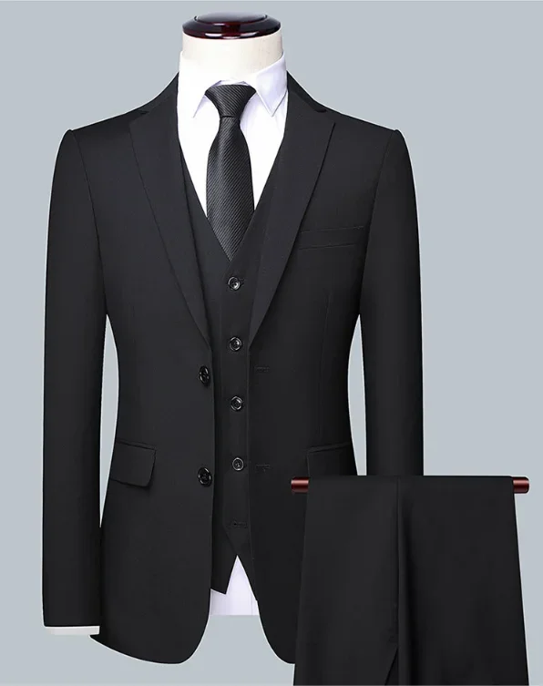 2026 Hochwertiger Herrenanzug in Unifarbe für Smart Casual Business, Hochzeit, Bankett, Bräutigam, Trauzeuge, Modetrend – Detail 28