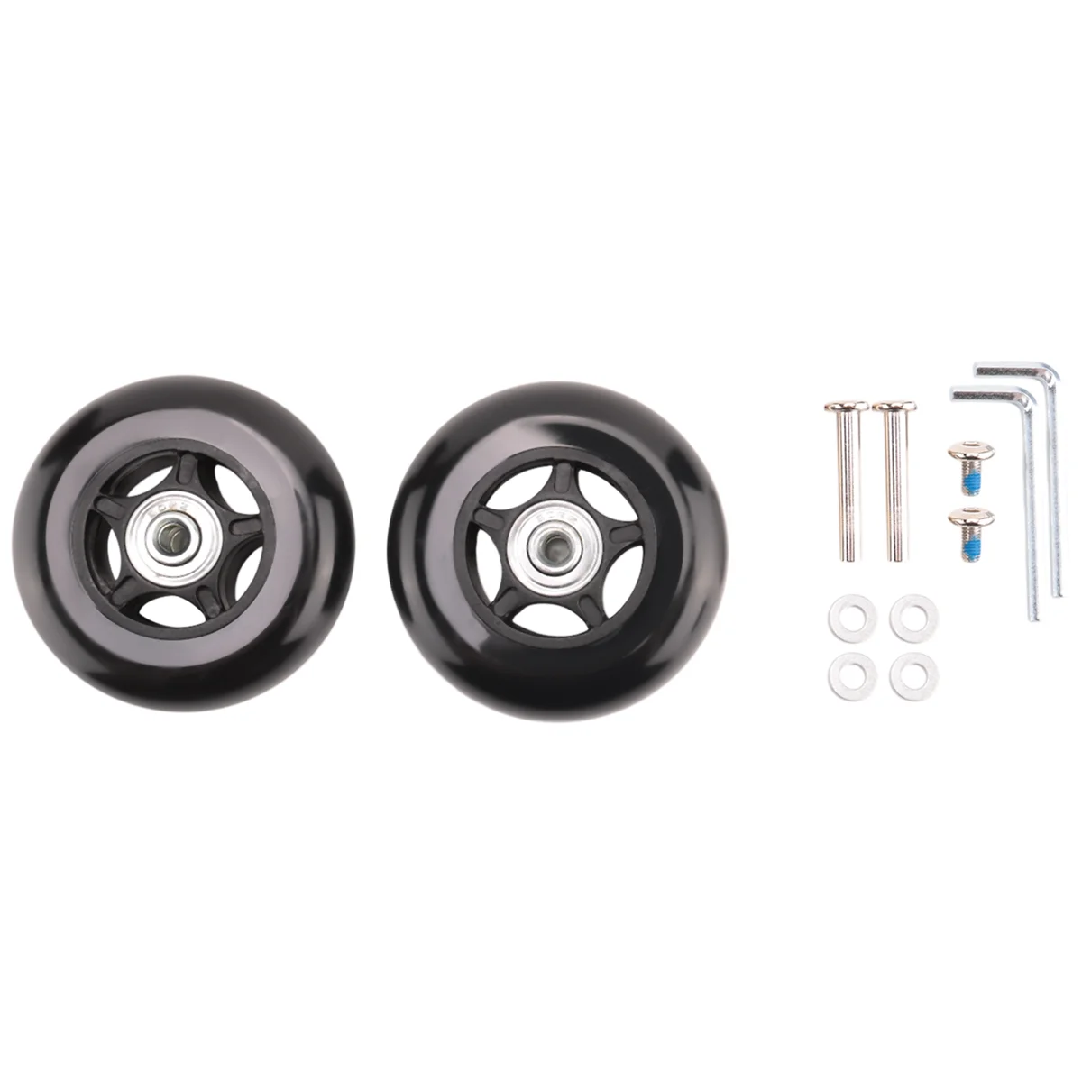 

2 Set Luggage Suitcase Replacement Wheels OD 80mm