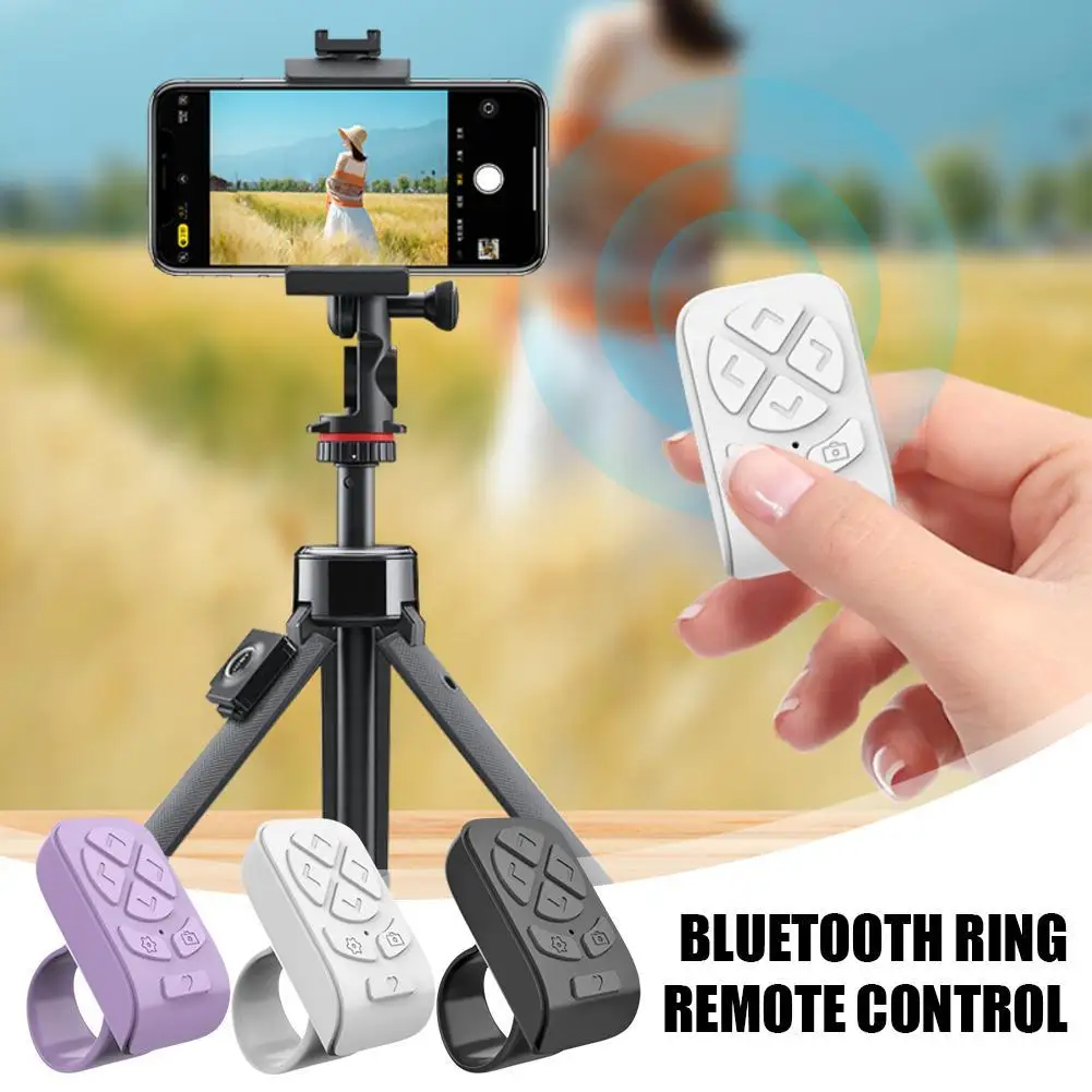  for Ring Bluetooth Remote Control Fingertip Selfie Video Controller Automatic Page Turner Browsing For Mobile Phone Control