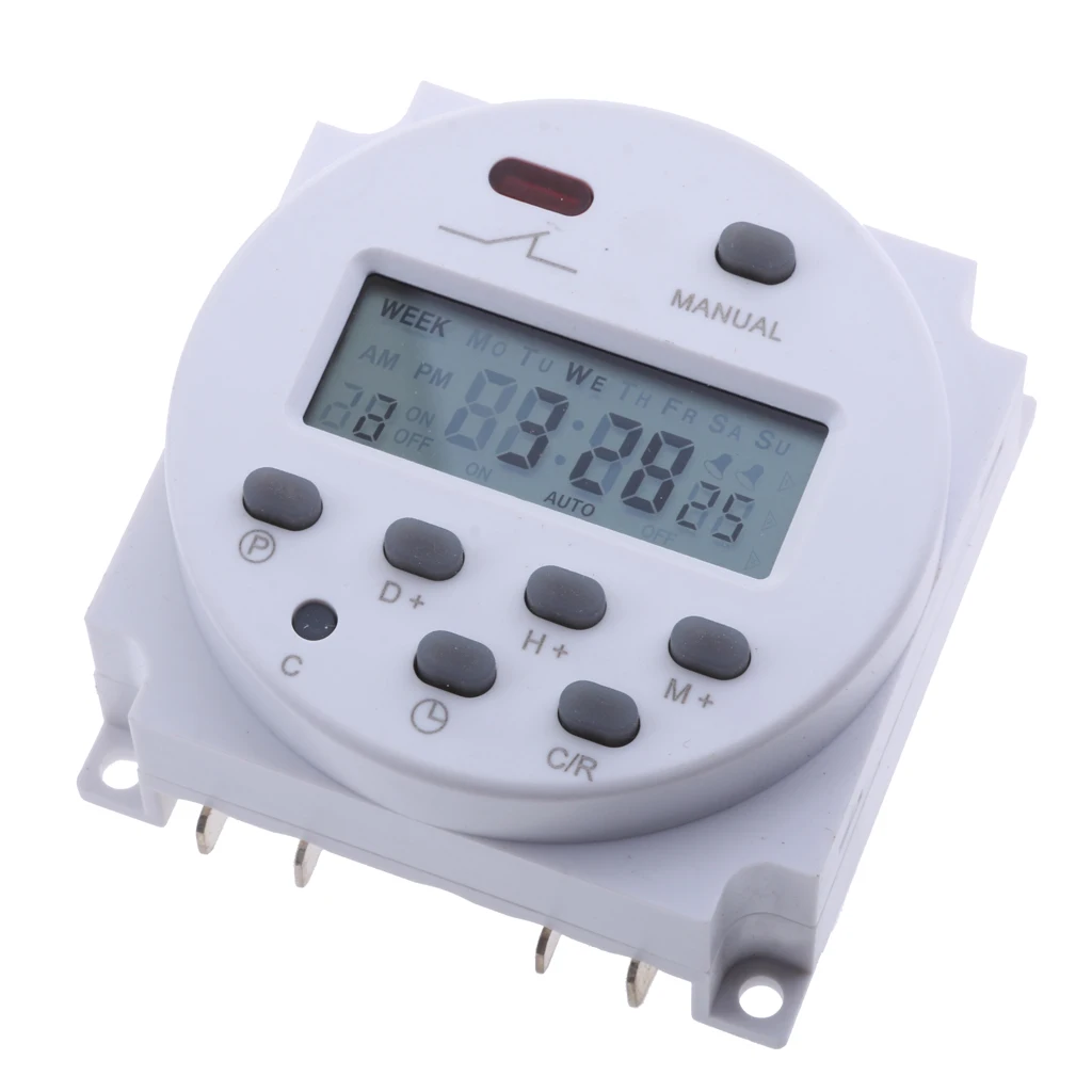 Electronic Programmable Digital Timer 16 Program Time Switch for LED Strip Water Heater Control