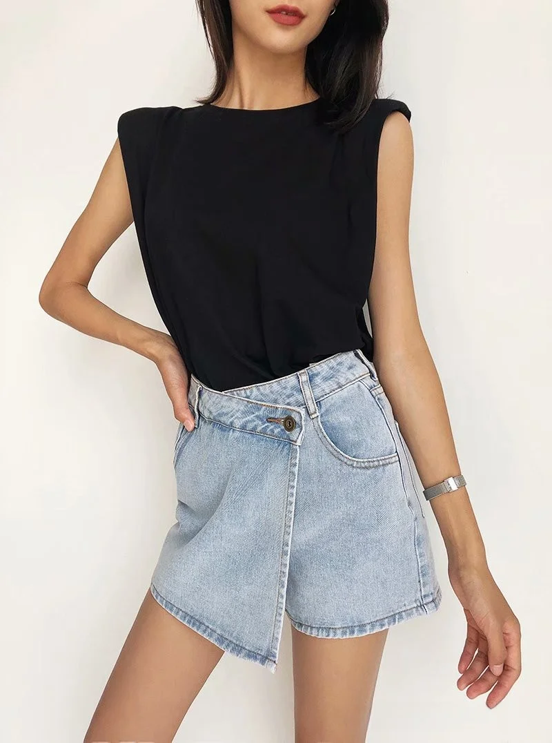 

Летняя модная джинсовая юбка Ins ort, женская облегающая юбка до бедра, супер милая юбка трапециевидной формы для похудения, персональные супер ort