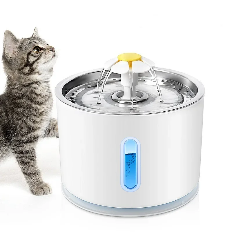 

Automatic Cat Fountain Pet Drinking Water Dispenser Electric LED Dog Drinking Fountain Cat Feeder Drink Filter USB Powered Cats