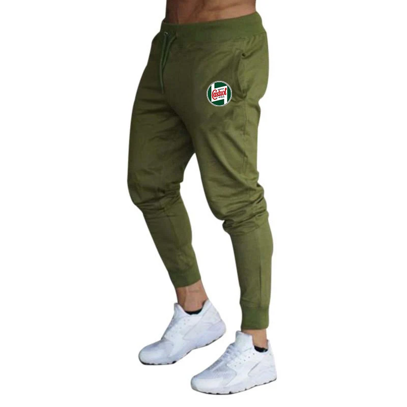 Castrol Vintage Sign 2024 New Printed Pants Autumn Winter Men Running Sweatpant Sport Casual Trousers Fitness Breathable Pant