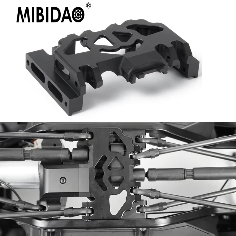 MIBIDAO Metal Aluminum Transmission Gearbox Base Mount Skid Plate For 1/10 TRX-4 TRX4 RC Crawler Upgrade Parts