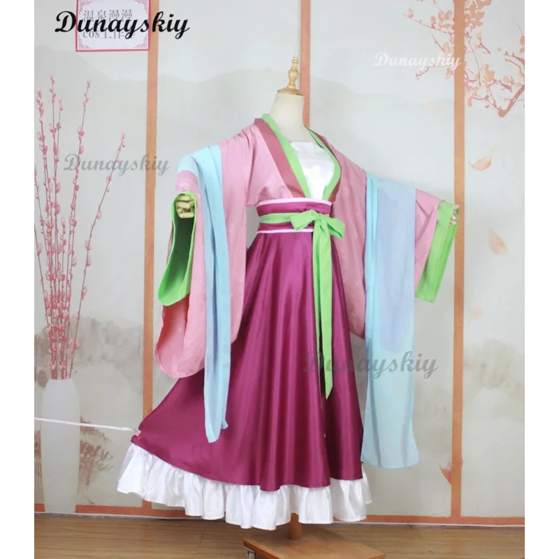 Maomao cosplay rosa traje peruca anime o avótese diários vestido saia superior hairpin kusuriya sem hitorigoto terno de halloween