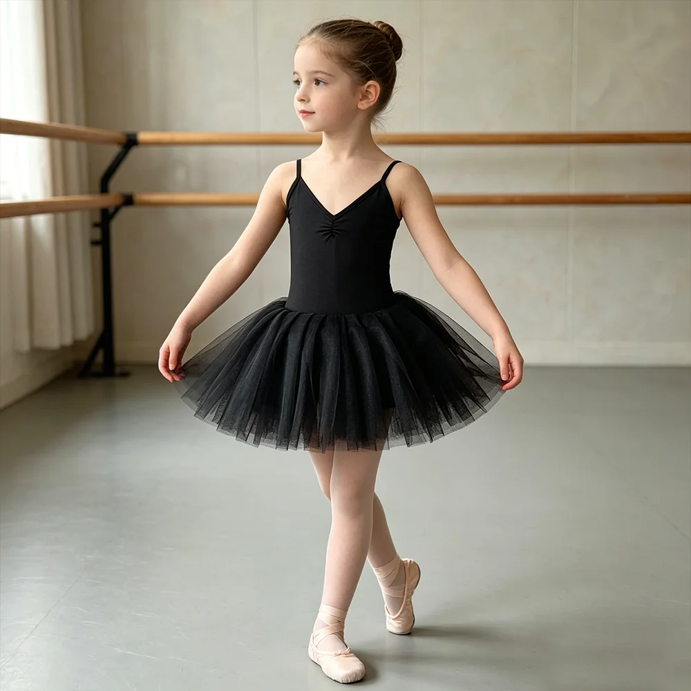 

Girls Professional Romantic Tutu Short Ballet Dress Stage Party Costume Concerts & Birthday Parties Kids Dance Wear Tulle Skirt