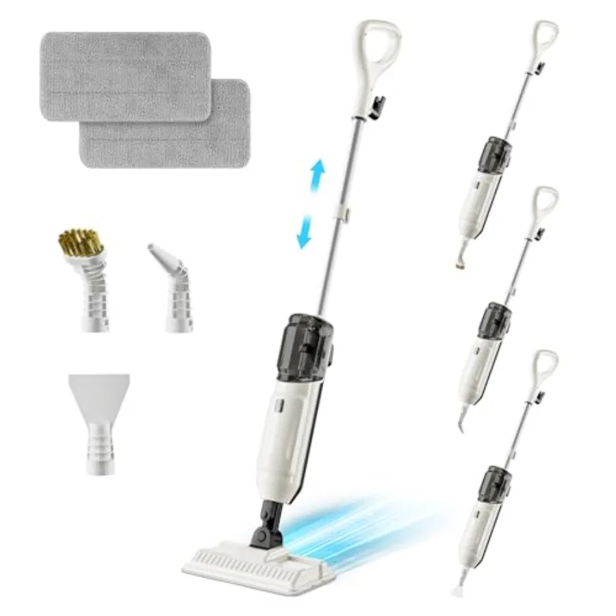 Steam Mop Multi-Purpose Steam Cleaner for Home Floor Steamer with Handheld Mop Accessories Pet-Friendly Hardwood and Tile Deep