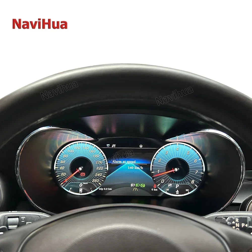 Navihua Linux System Car Auto Meter Speedometer Lcd Dashboard Instrument Cluster With GPSNavigation Carplay For MercedesBenz GLC