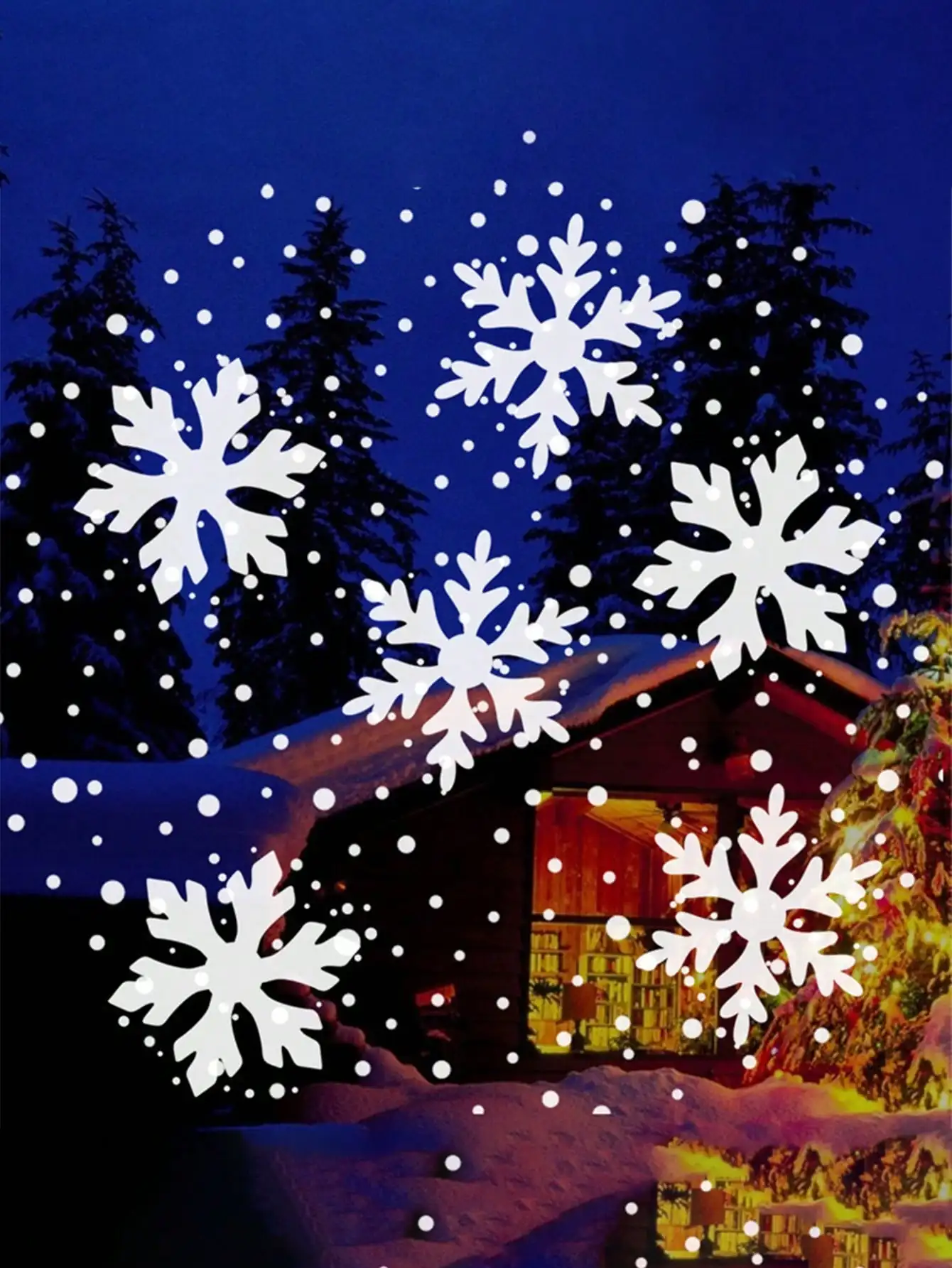 قطعة واحدة من ضوء ندفة الثلج الدوار لعيد الميلاد: جهاز عرض يعمل بمنفذ USB، مثالي لديكور العطلة/عيد الشكر في الأماكن المغلقة #4